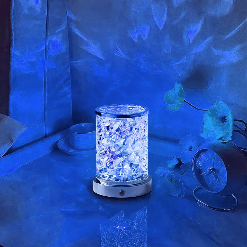 Table Lamp with Ocean Wave Design and Color Changing Light