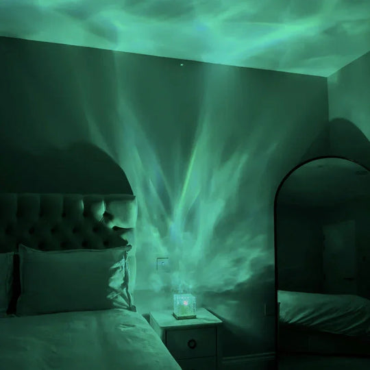Table Lamp with Ocean Wave Design and Color Changing Light