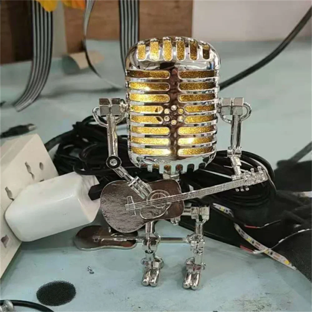 Table Lamp with Robot Design and Adjustable Brightness
