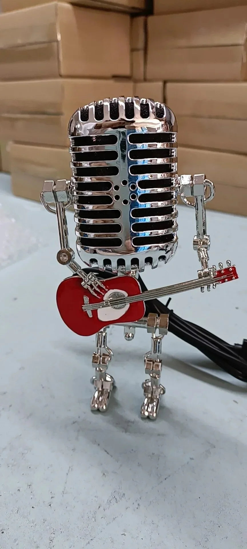 Table Lamp with Robot Design and Adjustable Brightness