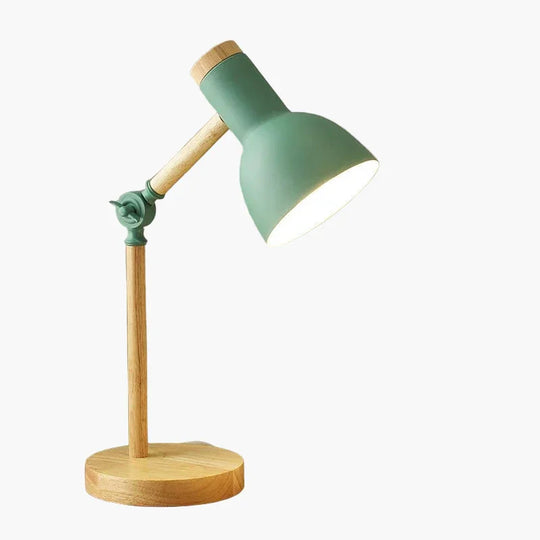 Table Lamp with Wooden Design and Adjustable Height