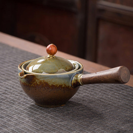 Tea Pot Set with Rotating Design and Infuser