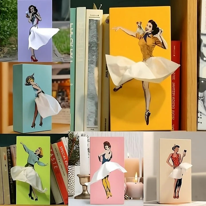 Tissue Holder with Creative Design and Flying Skirt