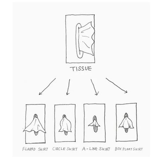 Tissue Holder with Creative Design and Flying Skirt