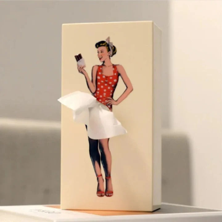 Tissue Holder with Creative Design and Flying Skirt