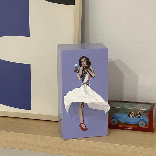 Tissue Holder with Creative Design and Flying Skirt