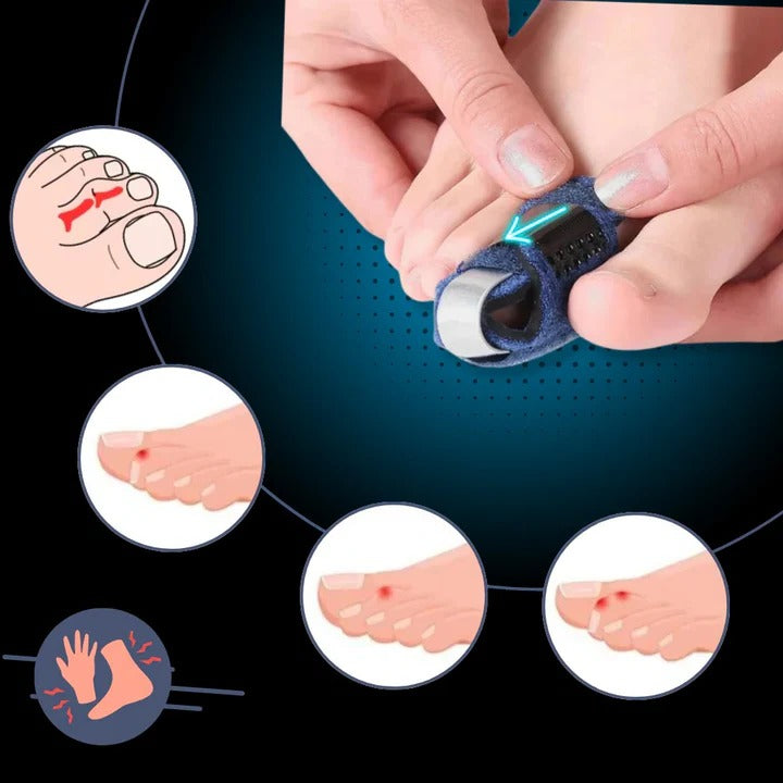 Toe Support with Breathable Material and Positioning Aid