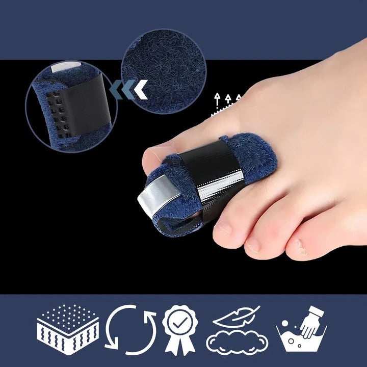 Toe Support with Breathable Material and Positioning Aid