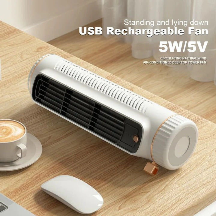 Tower Fan with Bladeless Design and Portable Convenience