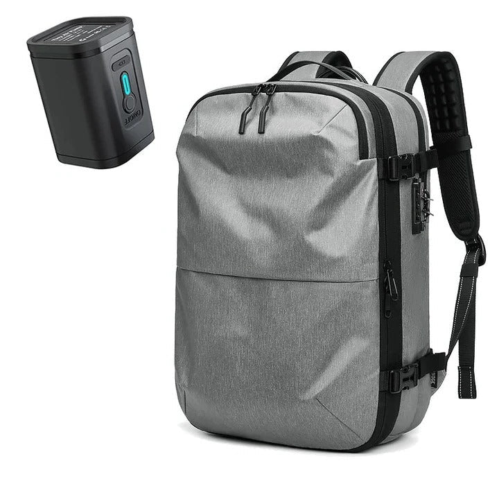 Travel Backpack with Compression System and Secure Zippers