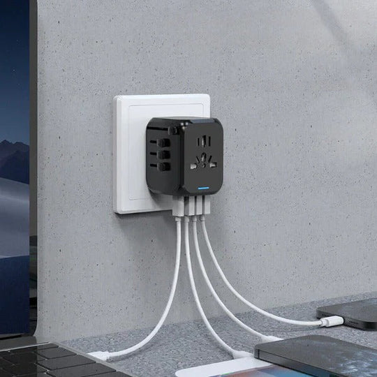 Travel Power Adapter with USB Ports and Worldwide Compatibility