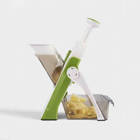 Vegetable Slicer with Interchangeable Blades and Safety Design