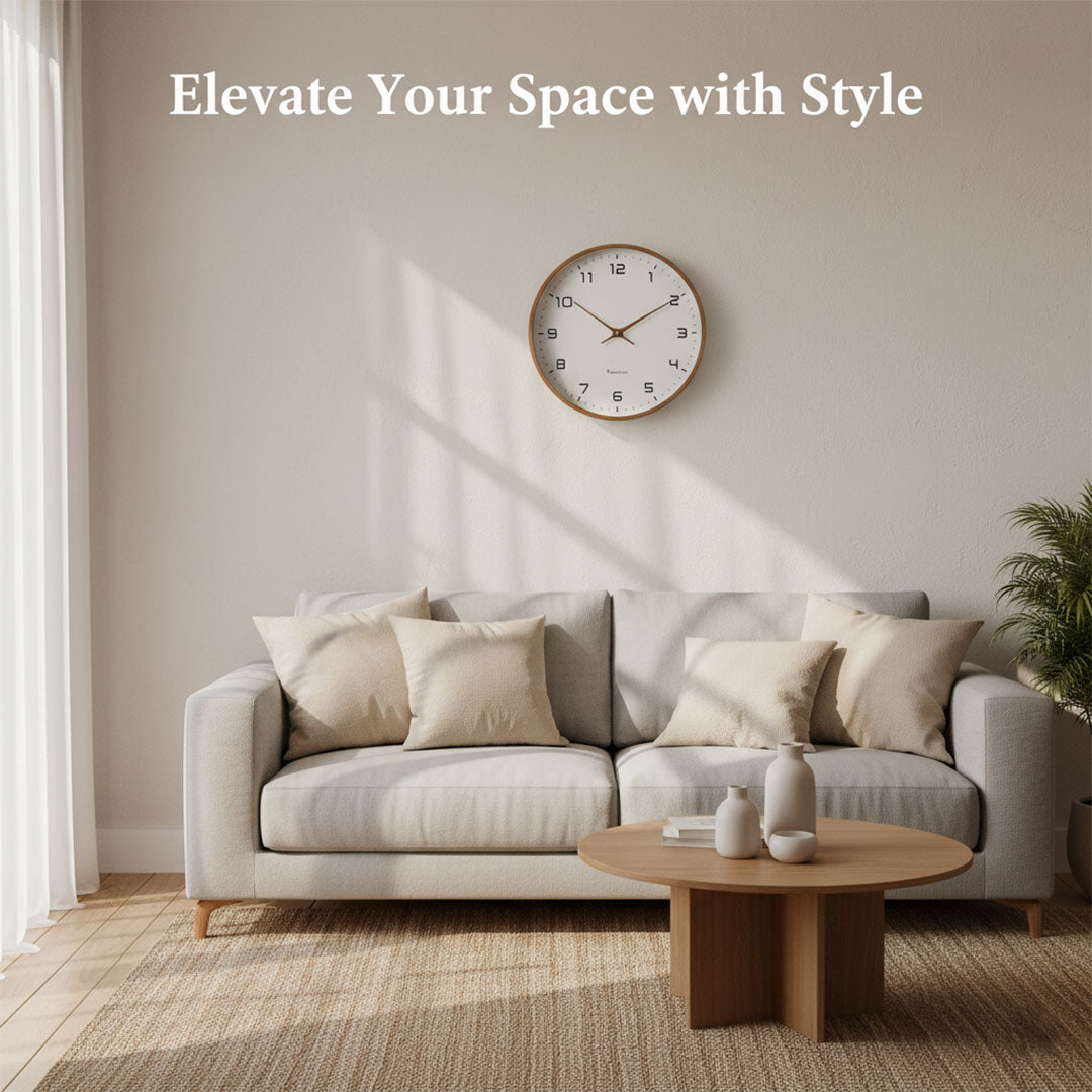 Wall Clock with Minimalist Design and Silent Movement