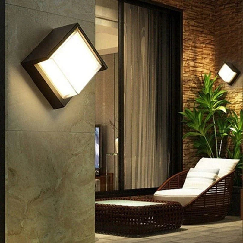 Wall Lamp with Motion Sensor and Outdoor Finish