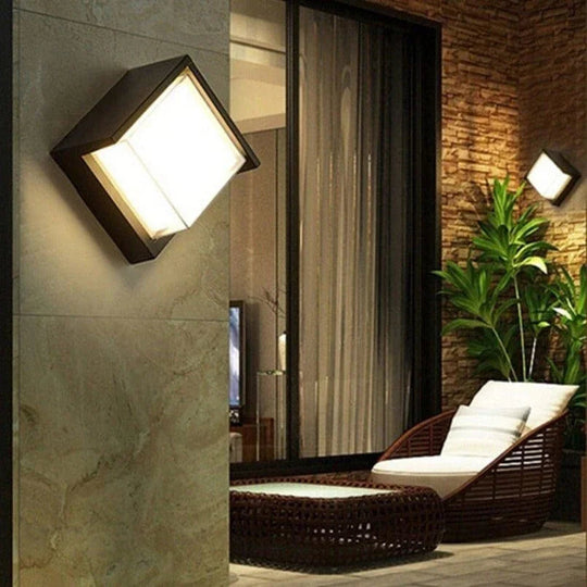 Wall Lamp with Motion Sensor and Outdoor Finish