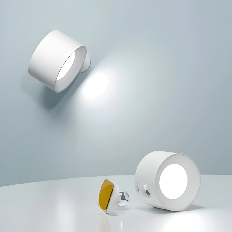 Wall Light with Rechargeable Battery and 360° Rotation