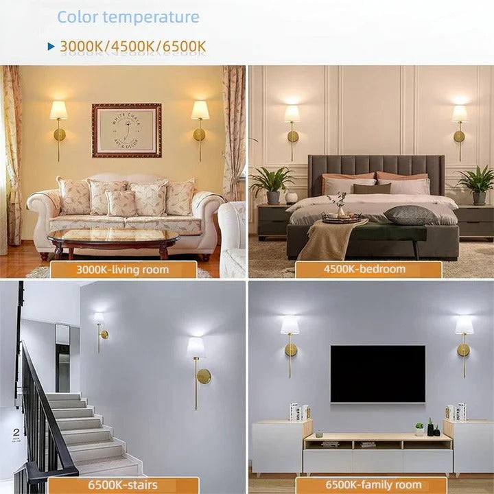 Wall Lights with Cordless Design and Set of 2