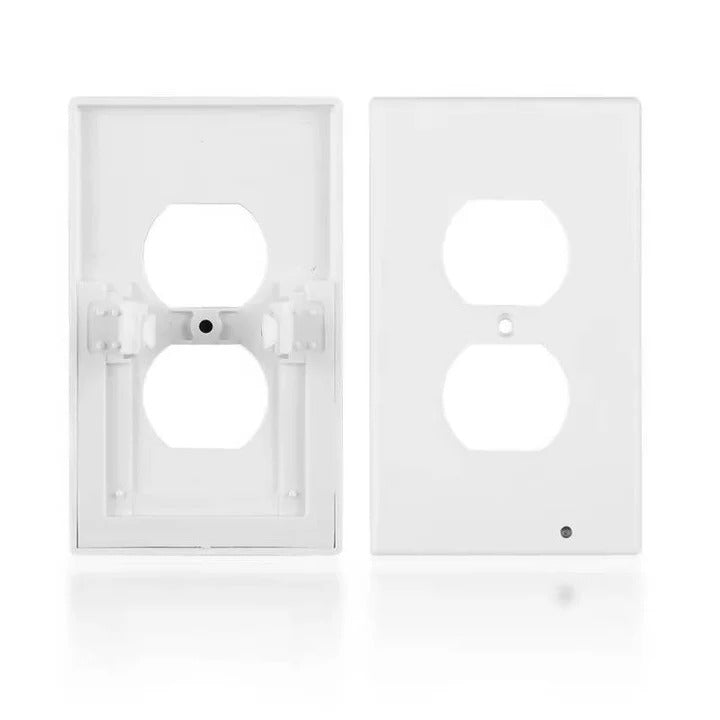 Wall Plate with Built-In LED Light and Night Light