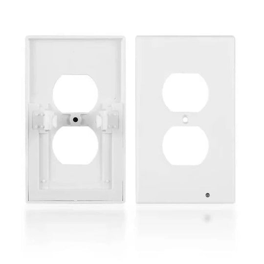 Wall Plate with Built-In LED Light and Night Light
