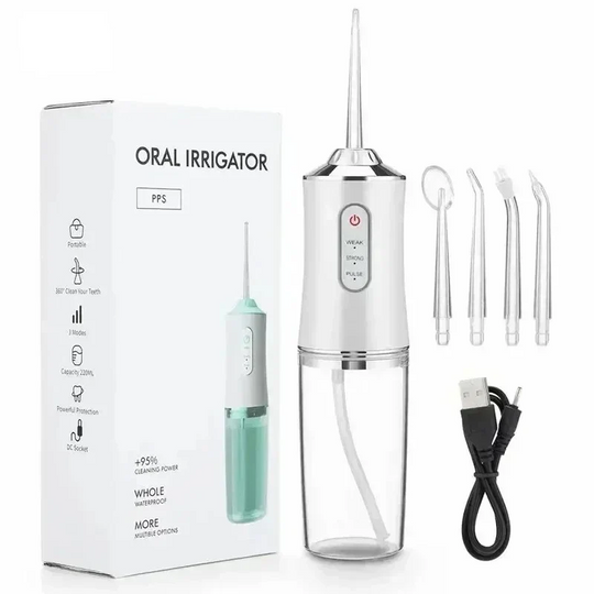 Water Flosser with Rechargeable Battery and Replaceable Nozzles