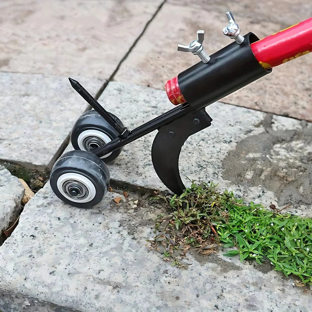 Weed Removal Tool with Roller Design and Crack Filler