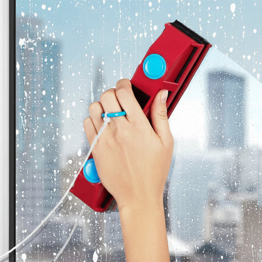 Window Cleaning Tool with Magnetic Double-Sided Design
