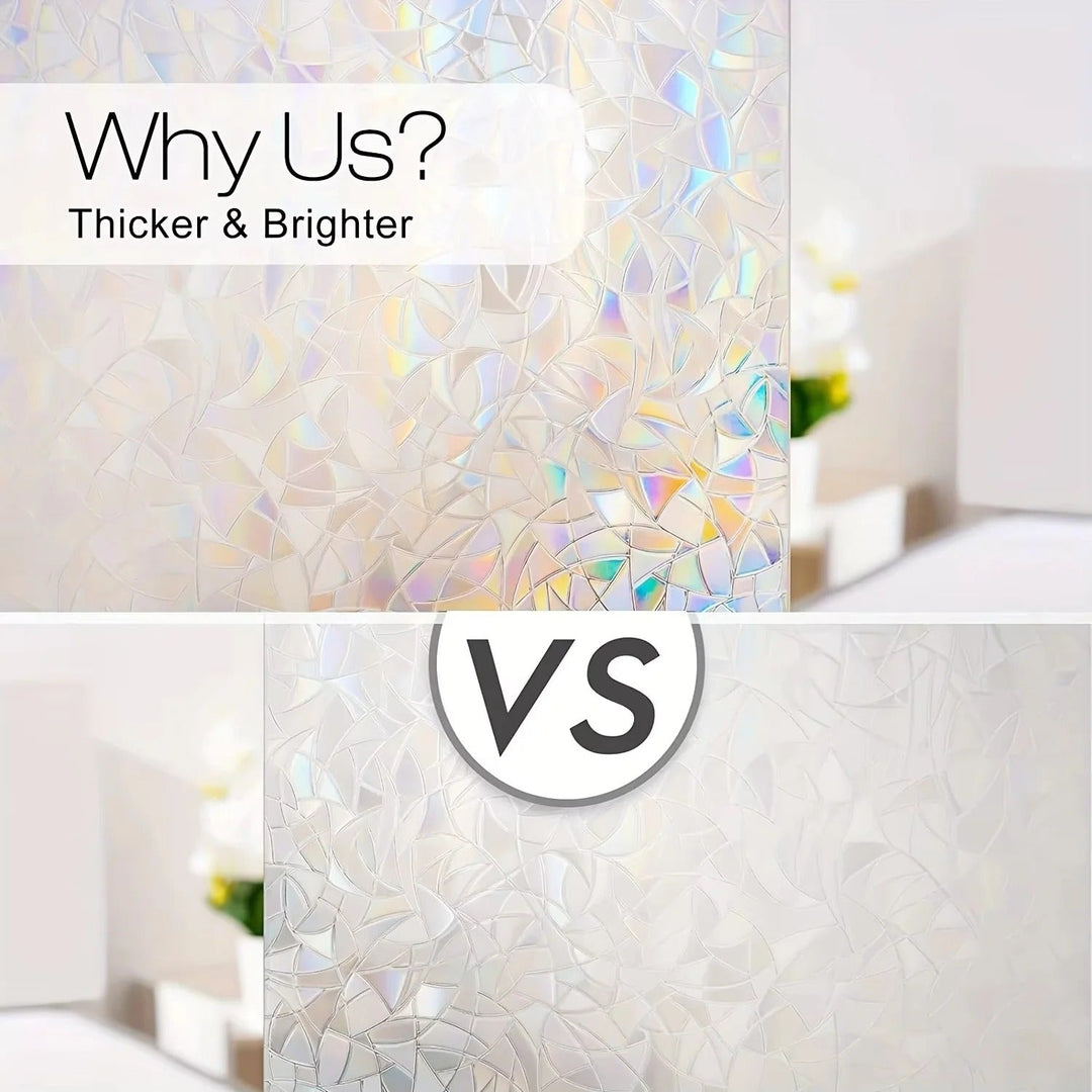 Window Film with Rainbow Design and Static Cling