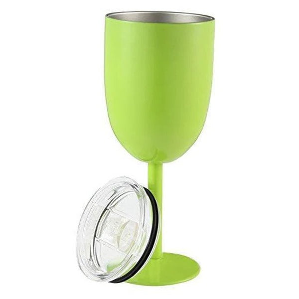 Wine Goblet with Insulated Stainless Steel and Lid