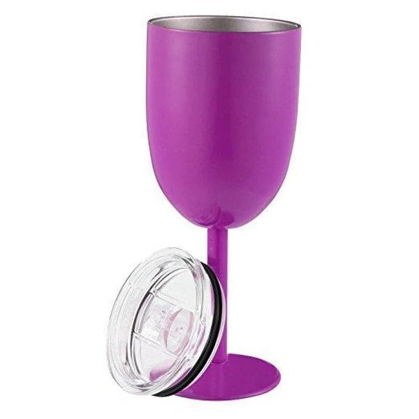 Wine Goblet with Insulated Stainless Steel and Lid