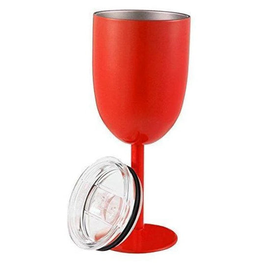 Wine Goblet with Insulated Stainless Steel and Lid