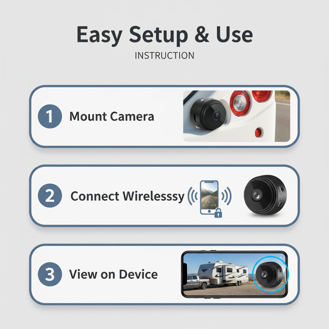 Wireless Backup Camera with Reliable Design and Easy Installation
