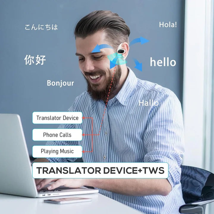 Wireless Earbuds with Real-Time Translation and Noise Cancellation