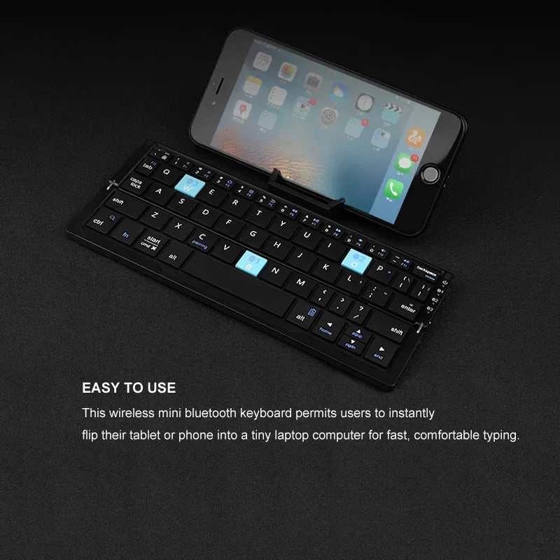 Wireless Keyboard with Slim Design and Magnetic Stand