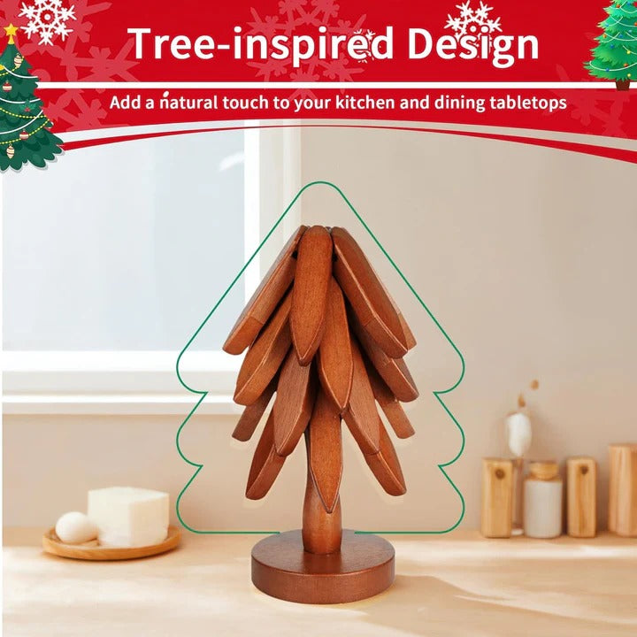 Wood Pot Holder with Heat-Resistant Surface and Durable Design
