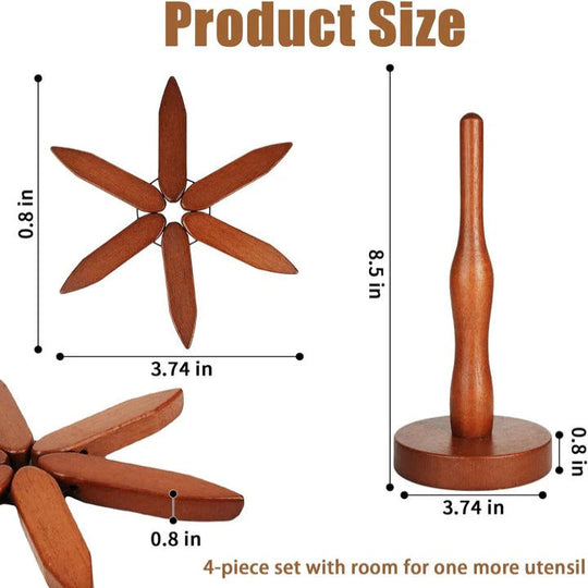 Wood Pot Holder with Heat-Resistant Surface and Durable Design