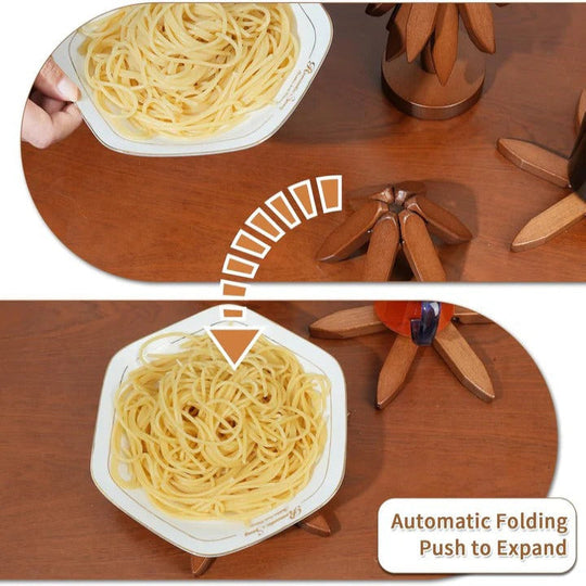 Wood Pot Holder with Heat-Resistant Surface and Durable Design
